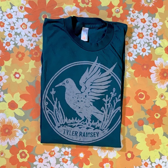 Tyler Ramsey Teal Blackbird Band Tee American Apparel Summer Shirt Women’s Small - Picture 4 of 16